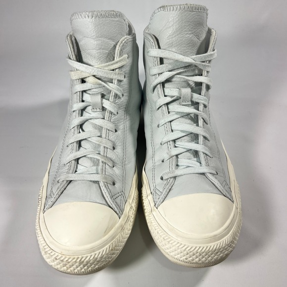 Converse Chuck Taylor All Star Hi Leather Ghosted Blue Grey Sneakers A07132C 9W - Picture 2 of 11